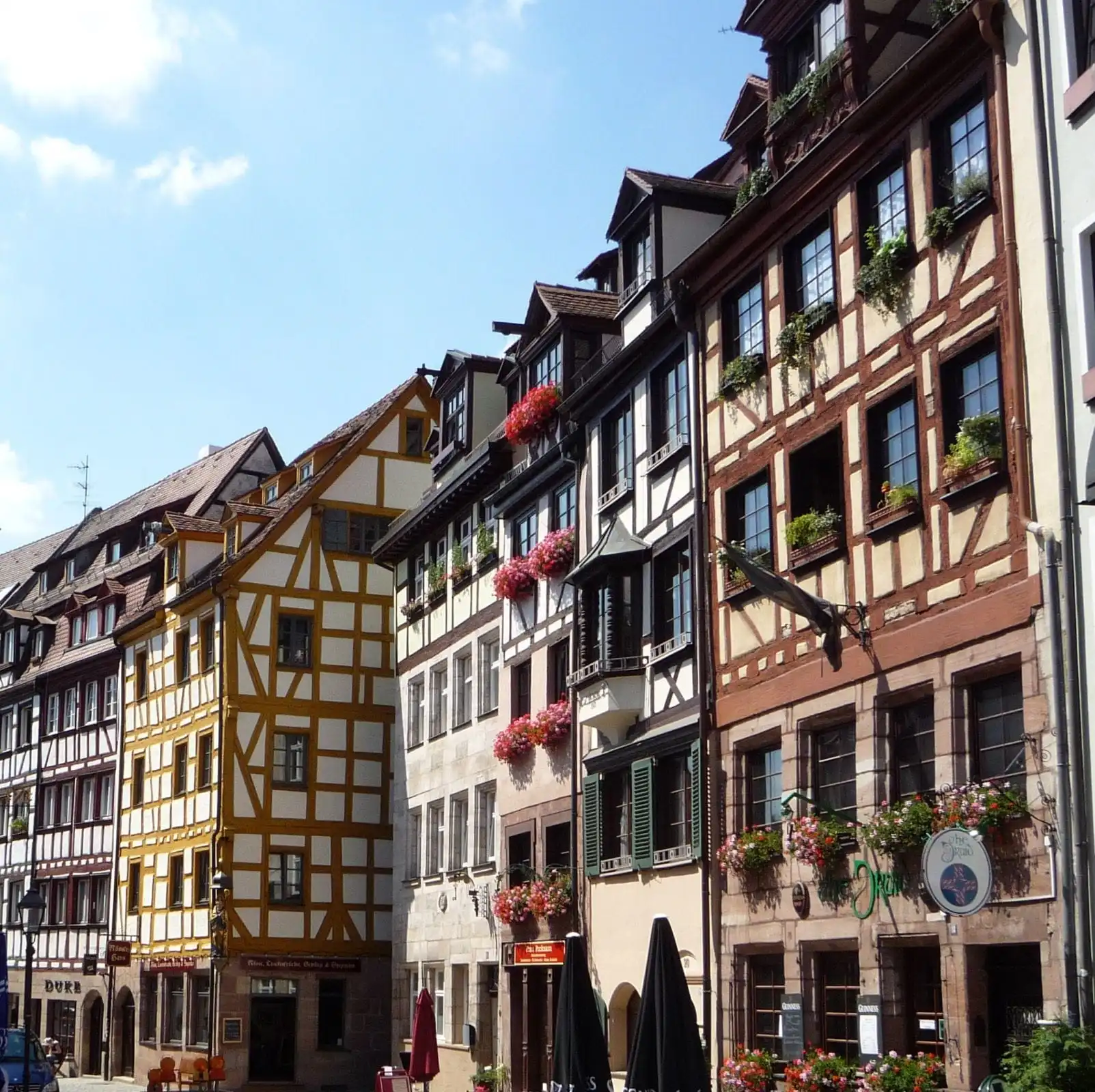 half-timbered houses on Weissgerbergasse in Nuremberg - PRIVATE Nuremberg Old Town Walking Tour - Nuremberg Tours in English Specializing in Private Tours