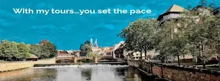 Pegnitz River Nuremberg Old Town Blue Sky LOGO